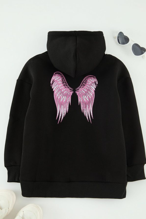 Trendyolmilla Kids Black Mother-Daughter Printed Mini Me Sweatshirt