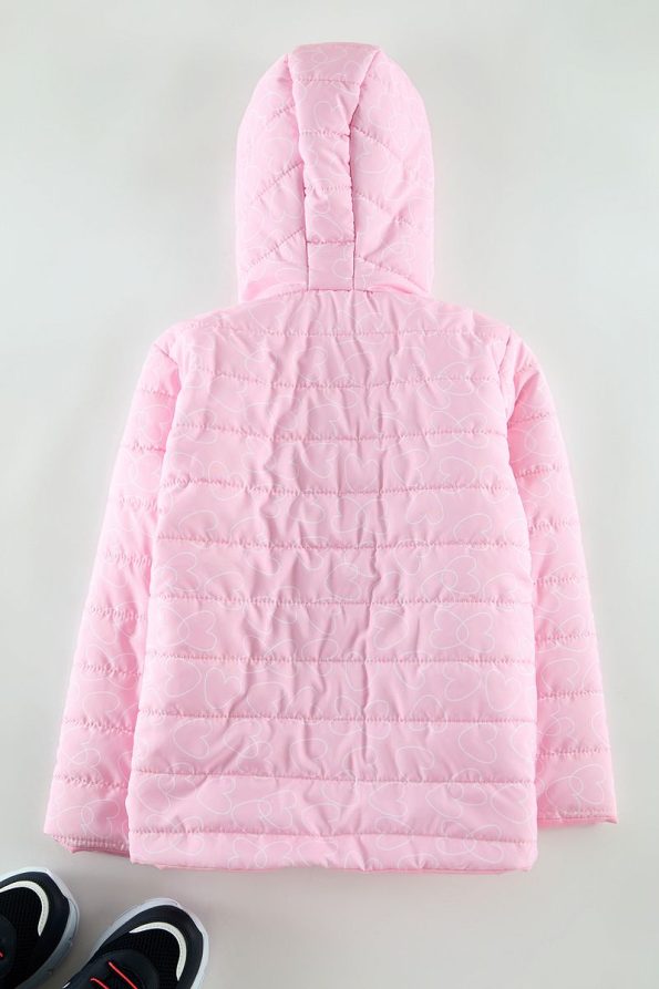 Trendyolmilla Kids Pink Patterned Hooded Puffer Jacket