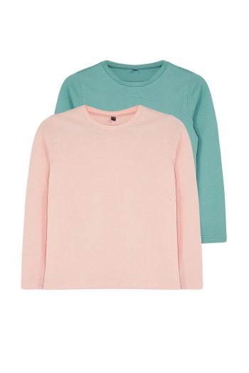 Trendyolmilla Kids Powder-Mint 2-Pack Girls' Cotton T-Shirts