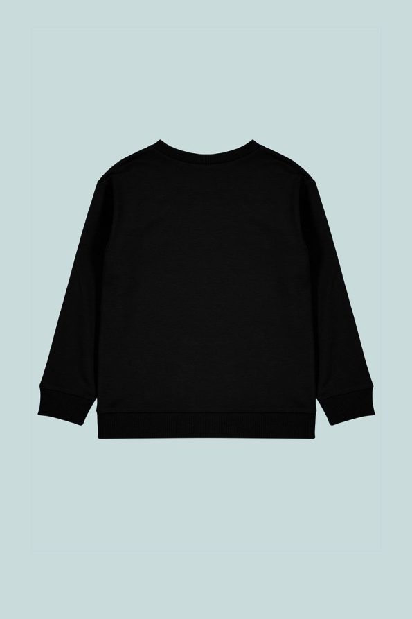 Trendyolmilla Kids Black Unisex Basic Knit Sweatshirt
