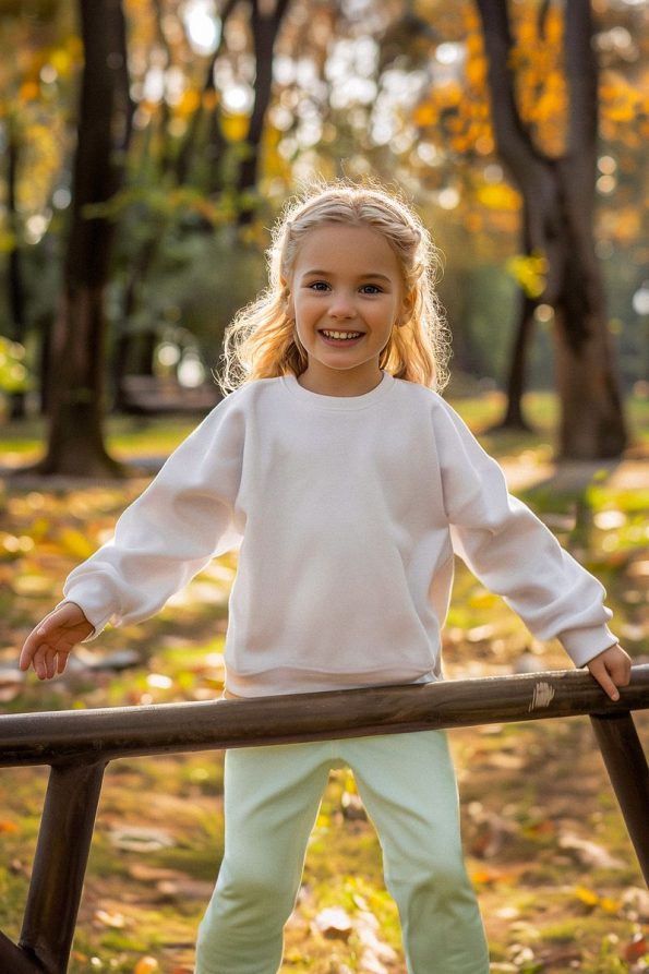 Trendyolmilla Kids Ivory Unisex Basic Knit Sweatshirt