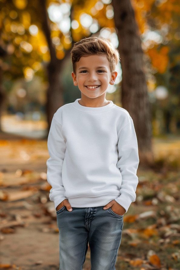 Trendyolmilla Kids Ivory Unisex Basic Knit Sweatshirt