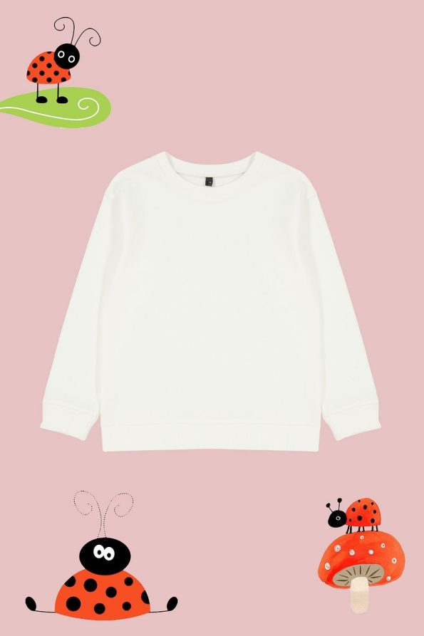 Trendyolmilla Kids Ivory Unisex Basic Knit Sweatshirt