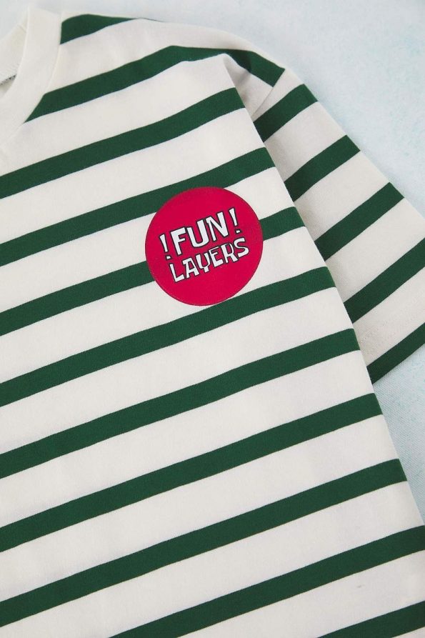 Trendyolmilla Kids Green Striped Knit T-Shirt