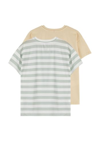 Trendyolmilla Kids Stone-Mint 2-Pack Boys Basic Oversized Short Sleeve T-Shirt