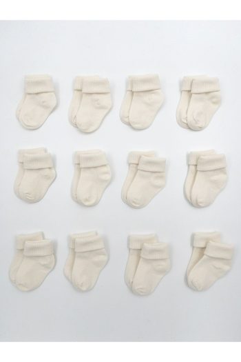KARAMİLA 12-Pack Natural Bamboo Baby Socks