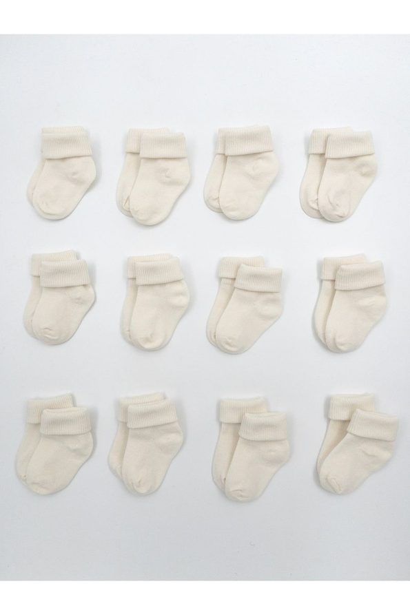 KARAMİLA 12-Pack Natural Bamboo Baby Socks