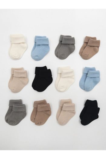 KARAMİLA 12-Pack Natural Bamboo Baby Socks