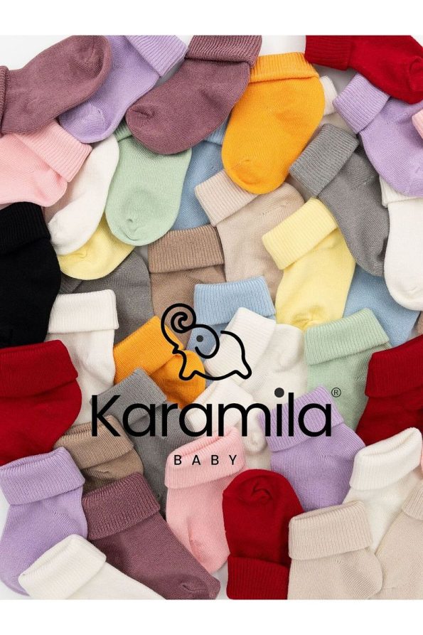 KARAMİLA 12-Pack Natural Bamboo Baby Socks