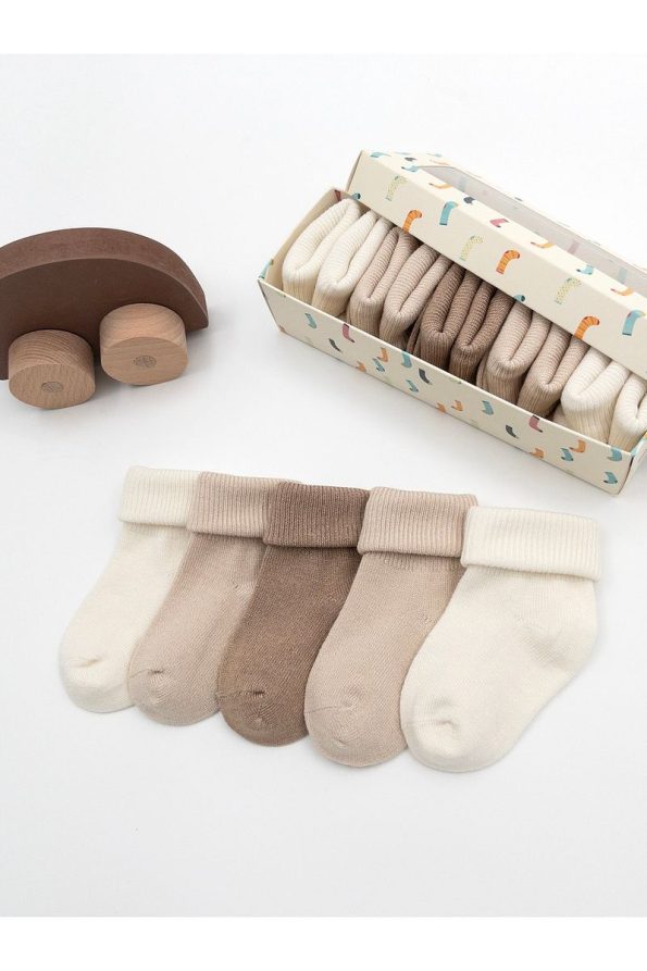 KARAMILA 5-Pack Seamless Baby Socks Bamboo Organic