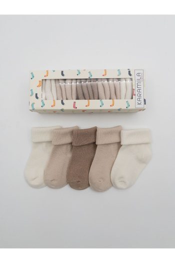 KARAMILA 5-Pack Seamless Baby Socks Bamboo Organic