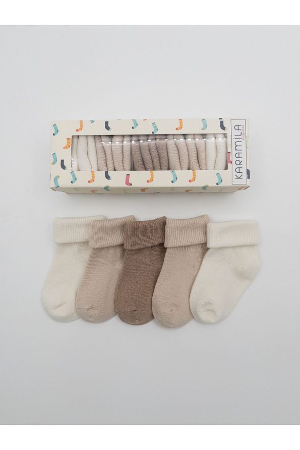 KARAMILA 5-Pack Seamless Baby Socks Bamboo Organic
