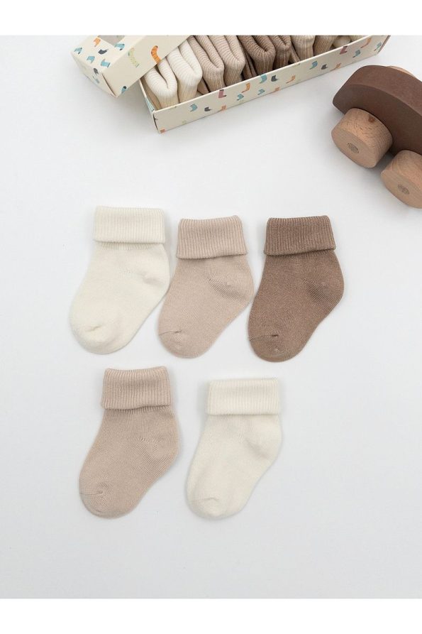 KARAMILA 5-Pack Seamless Baby Socks Bamboo Organic