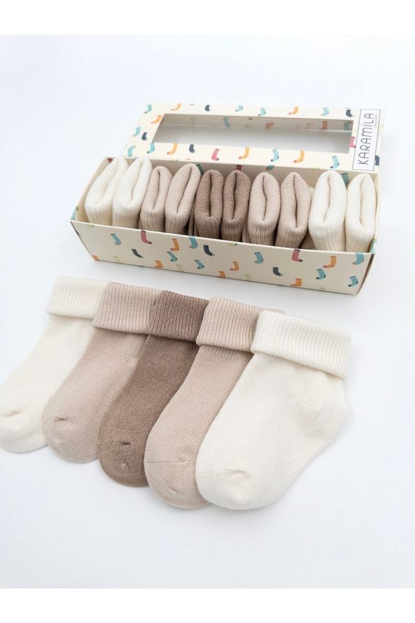 KARAMILA 5-Pack Seamless Baby Socks Bamboo Organic