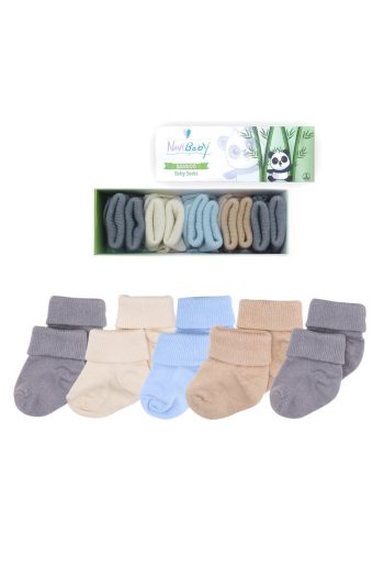 Novibaby 5-Pack Bamboo Newborn Baby Socks