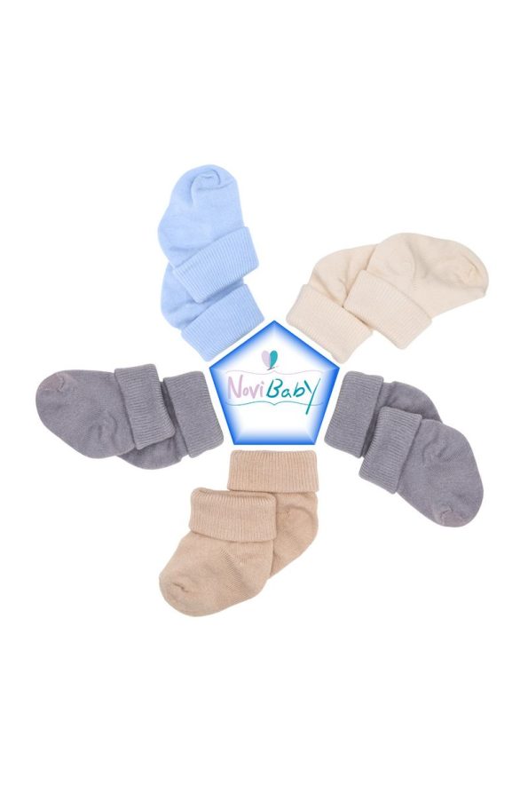 Novibaby 5-Pack Bamboo Newborn Baby Socks