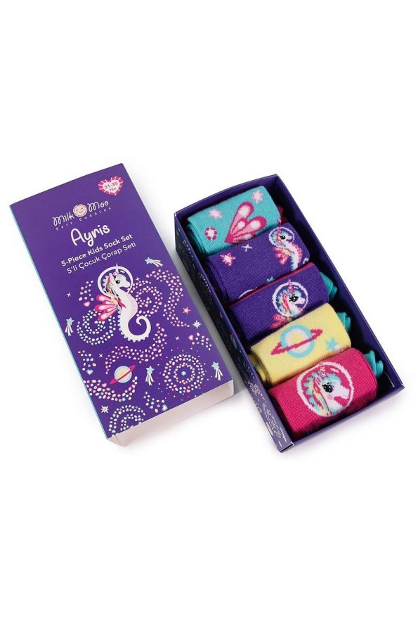 Milk & Moo Ayris Kids 5-Pack Sock Set