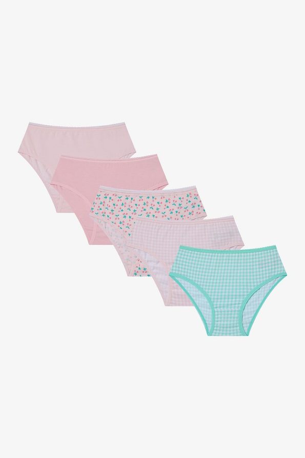 Penti Girls' Cherry Multi-Color 5-Pack Slips