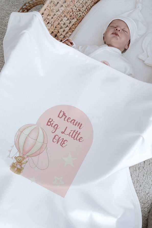 Tuğba Swan Organic 11-Piece Hospital Set - For Baby - Pink Balloon Bear