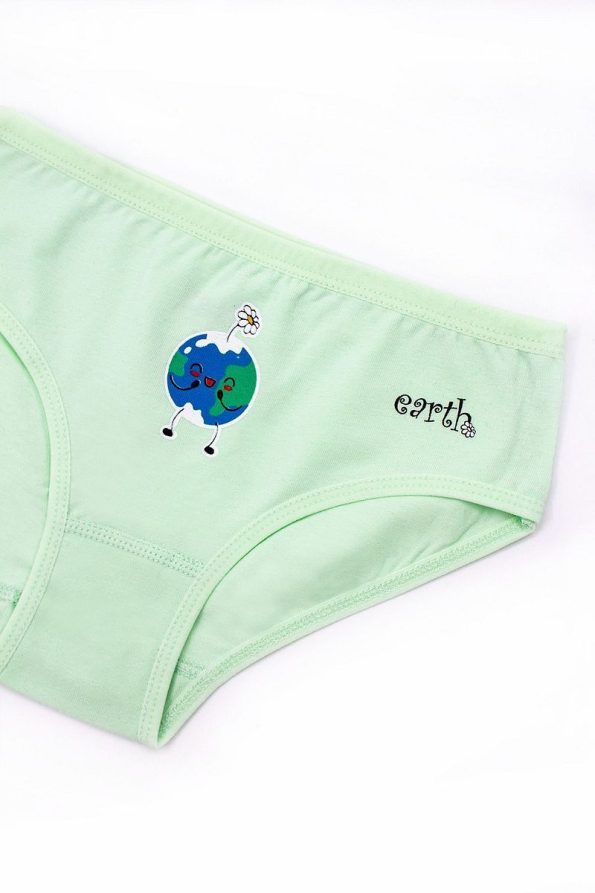 Öts Girls' 6-Pack Cotton Planet Print Panties Mix Colors