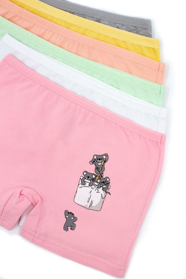 Öts Girls' 6-Pack Colorful Printed Stretch Boxers