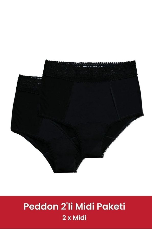 PEDDON Classic Midi 2-Pack Ultra Hygienic Washable Period Underwear