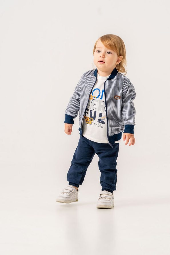 JNF Kids Striped Three-Piece Sports Set for Boys