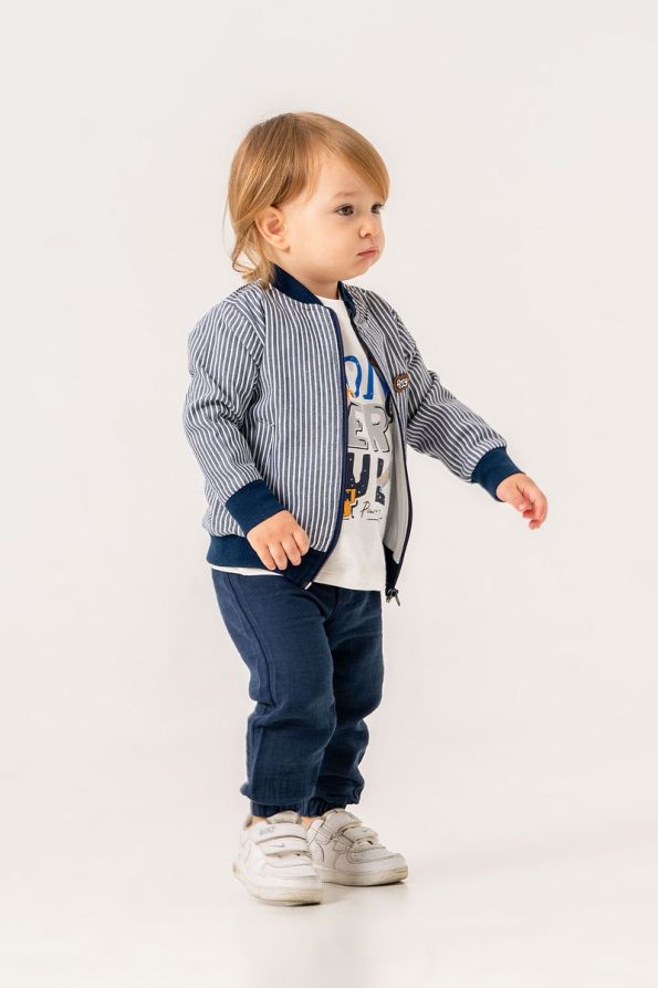 JNF Kids Striped Three-Piece Sports Set for Boys