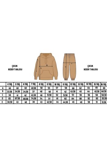 FYK KIDS Boys' Pocketed Print Detail Tracksuit