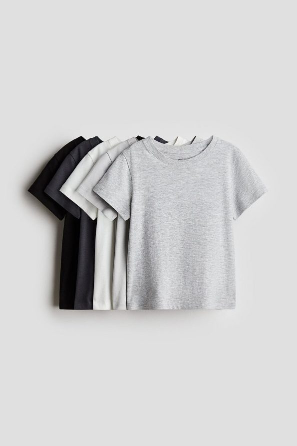 H&M Set of 5 Cotton T-Shirts
