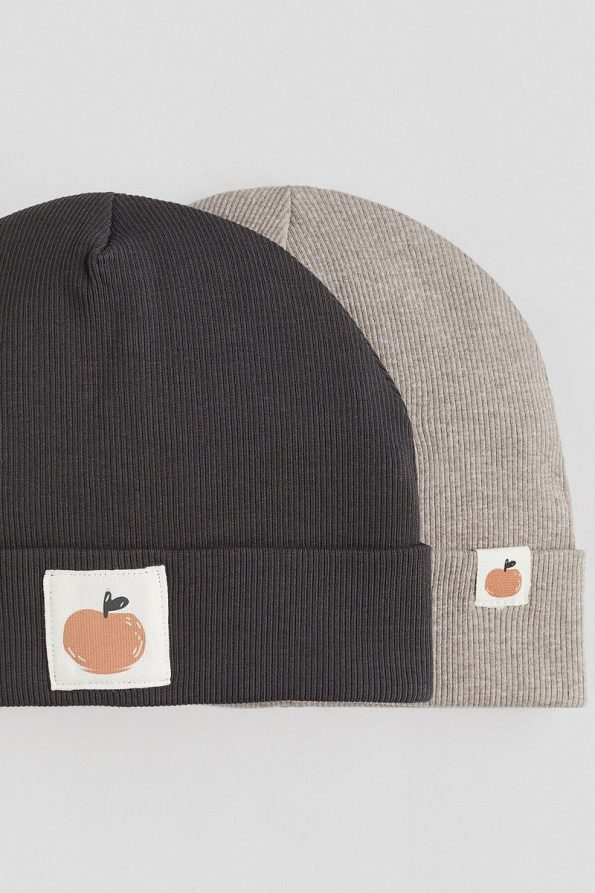 H&M 2-Pack Cotton Beanies