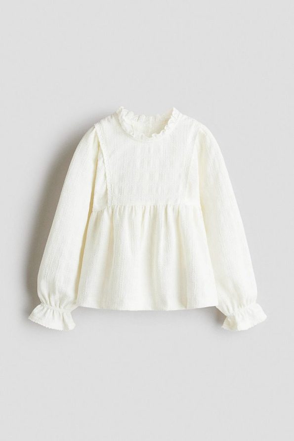 H&M Textured Jersey Blouse