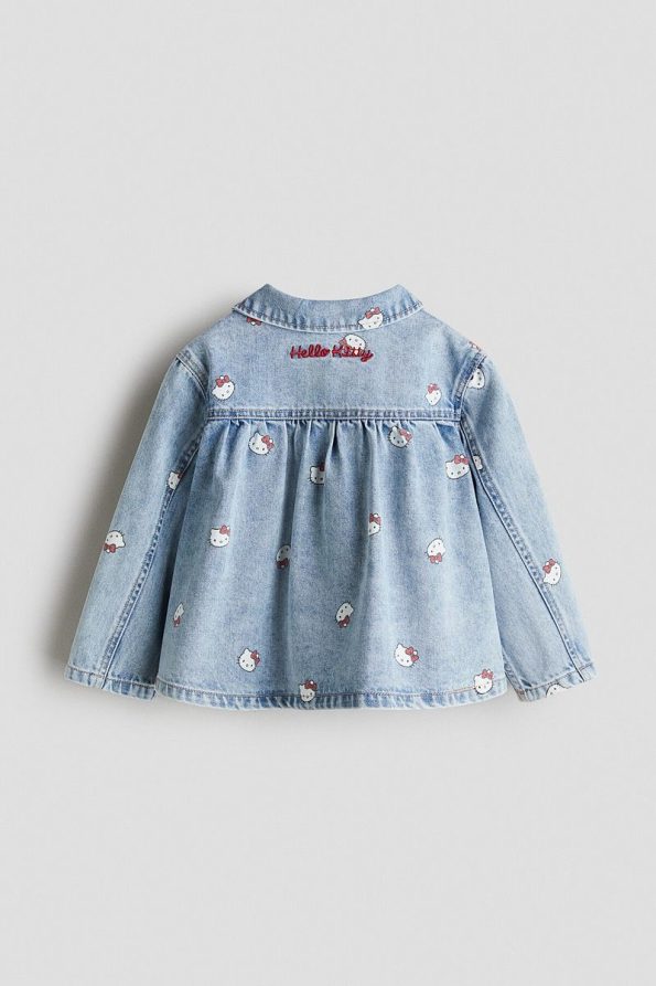 H&M Printed Cotton Denim Jacket