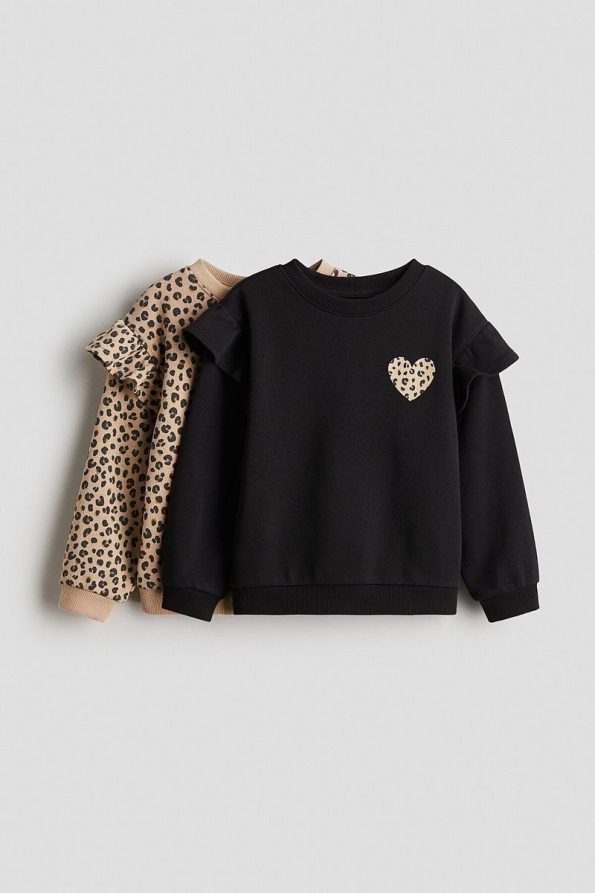 H&M Ruffled Sweatshirt Set
