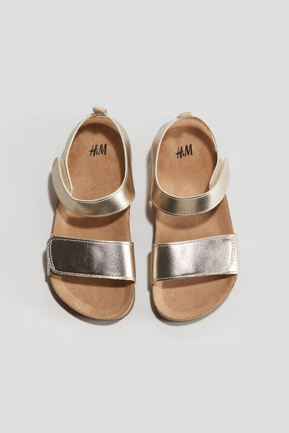 H&M Striped Ankle Sandals
