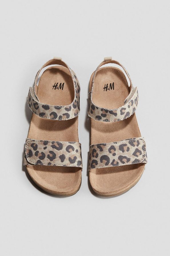 H&M Striped Ankle Sandals