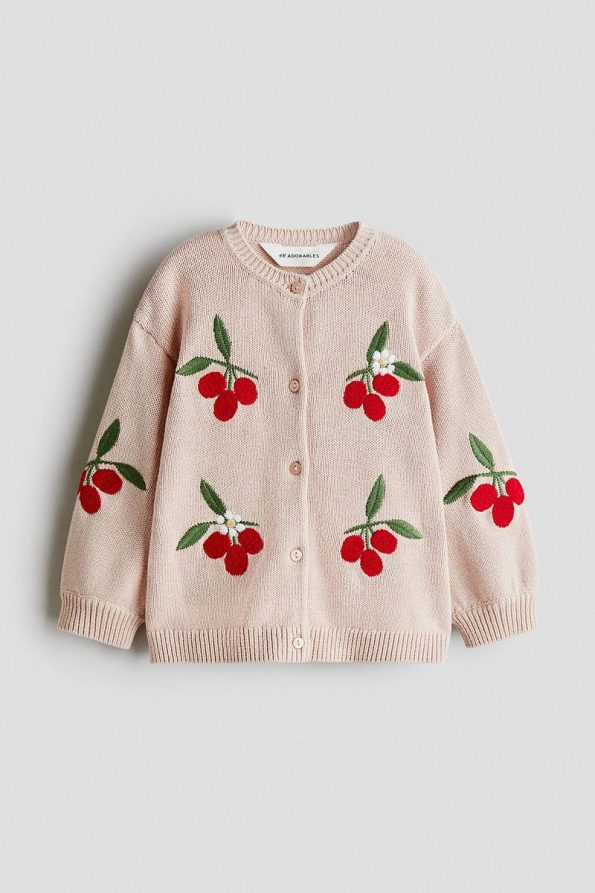 Embroidered Cotton Cardigan