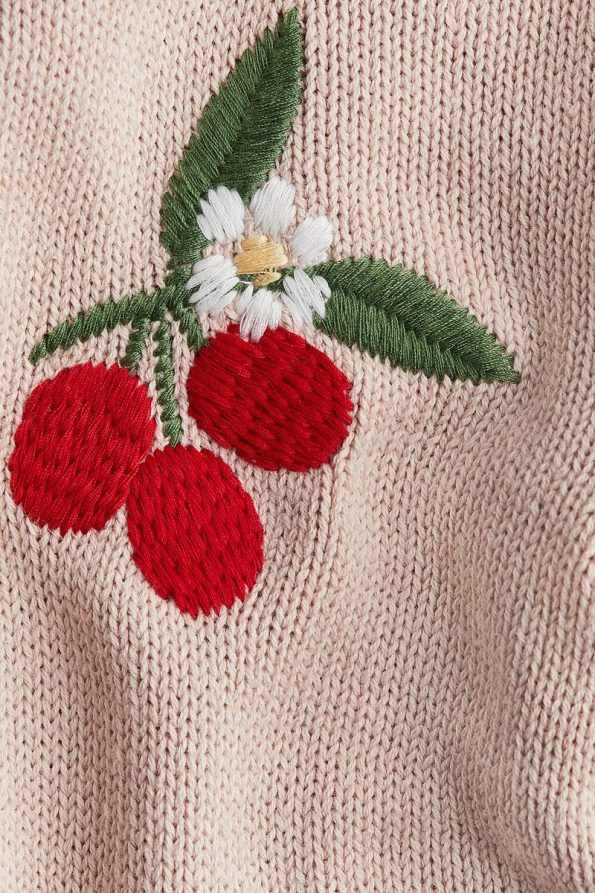 Embroidered Cotton Cardigan