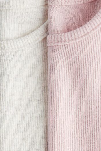 H&M 2-Pack Ribbed Cotton T-Shirts