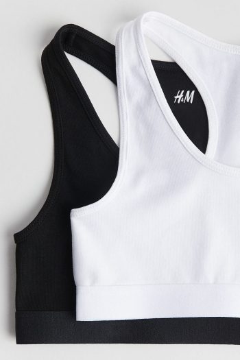 H&M 2-Pack Short Cotton Jersey Tops