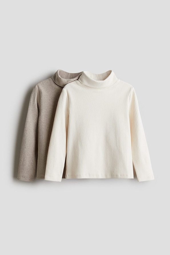 H&M 2-Piece Ribbed Fisherman Collar Top