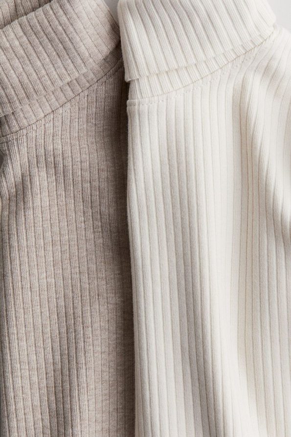H&M 2-Piece Ribbed Fisherman Collar Top