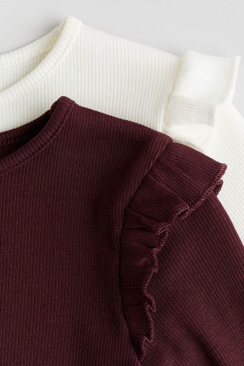 H&M Set of 2 Ribbed Cotton Tops