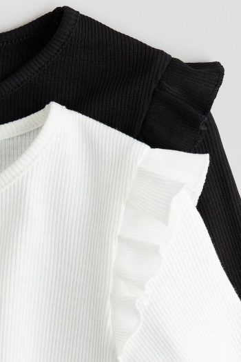 H&M 2-Piece Ribbed Cotton Top Set