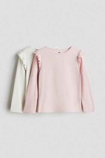 H&M Set of 2 Ribbed Cotton Tops