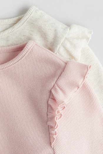 H&M Set of 2 Ribbed Cotton Tops