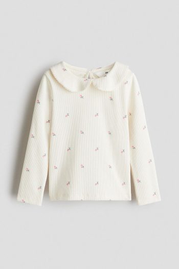 H&M Collared Jersey Top