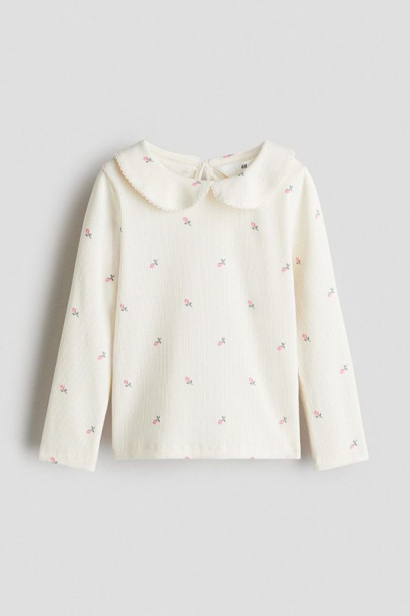 H&M Collared Jersey Top
