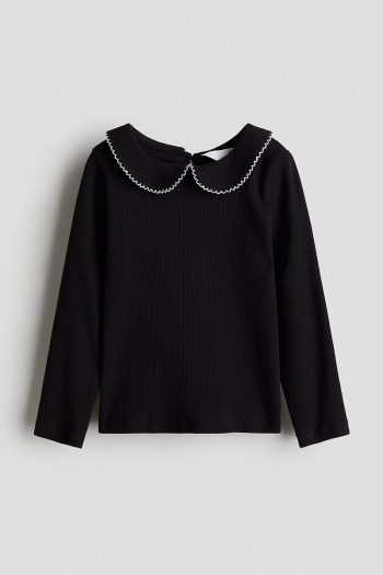 H&M Collared Jersey Top
