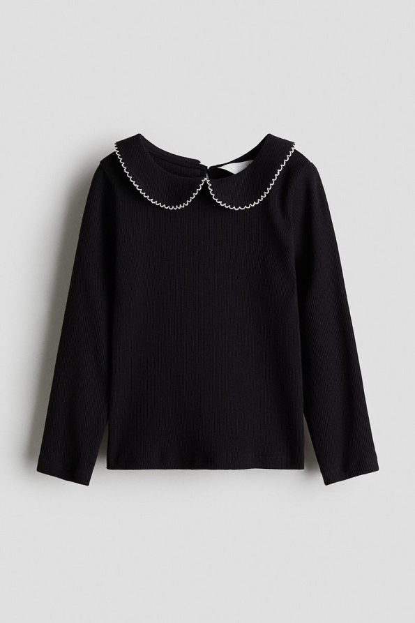H&M Collared Jersey Top
